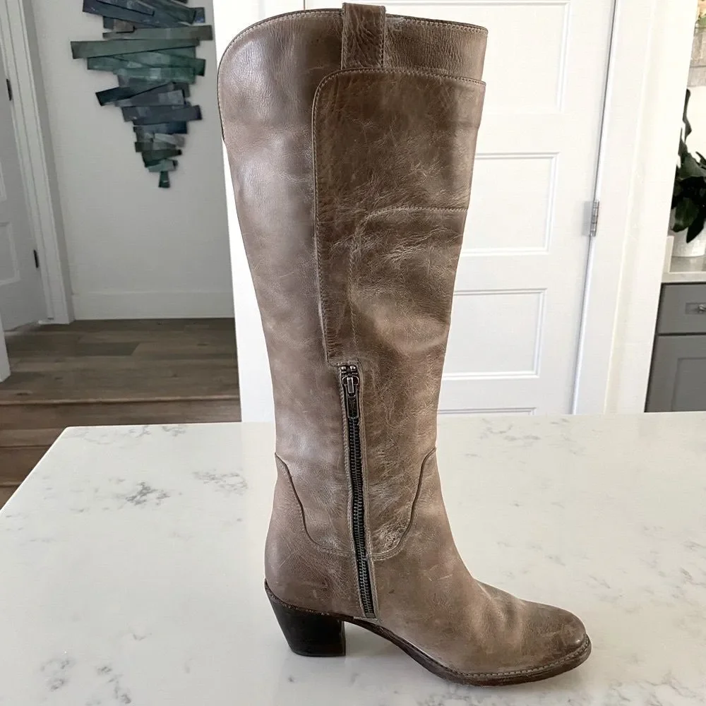 RARE Iconic FRYE Women's Jackie Tall Riding Boots in Slate size 8 - Picture 8 of 10